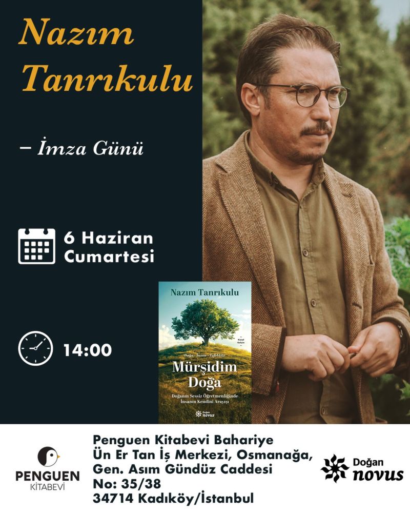 Mürşidim Doğa kitabımızın ilk imza günü bu hafta sonu İstanbul’da. İstanbulda ol…